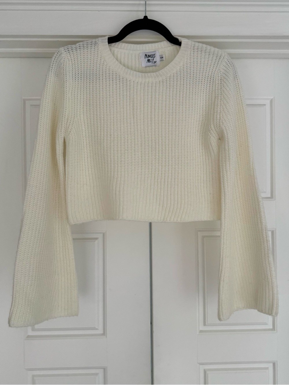 Princess Polly Cream Cropped Sweater - S/M